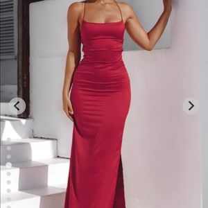 NEW Beginning Boutique Manhattan Slip Formal Dress Wine